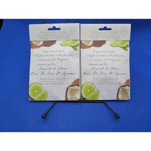 Greenbrier Coconut & Citrus Fragrance Sachet 2-Pack Lot 60g Home Air Freshener